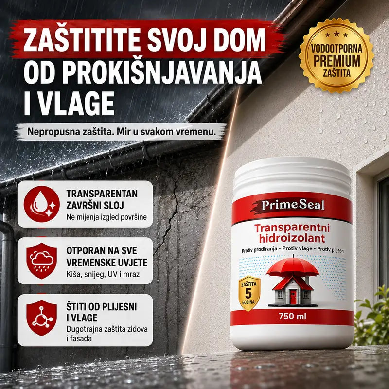 PrimeSeal – Prozirni brtvilo protiv vlage i curenja
